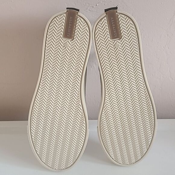 All Saints Olive Green Platform Leather & Canvas Sneakers Size EU 40 - Picture 11 of 14